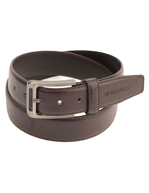 Cinturón Silver Plate sintético para hombre