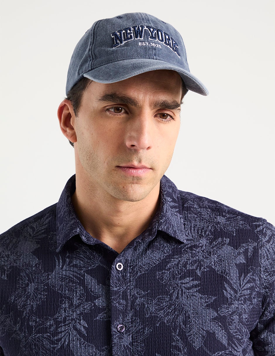 Gorra visera curva hebilla casual para hombre 4